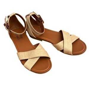 Naturalizer Women's Sausalito Ankle Strap Sandal- Natural Straw- 8.5